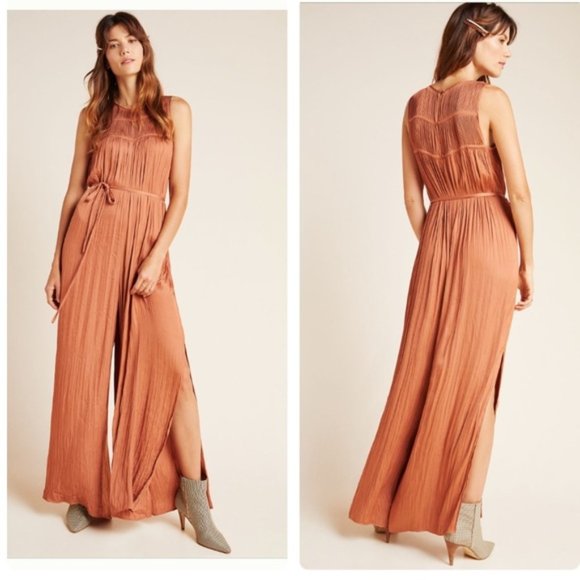 Anthropologie Pants - NWT Anthropologie Mandy Pleated Wide-Leg Jumpsuit